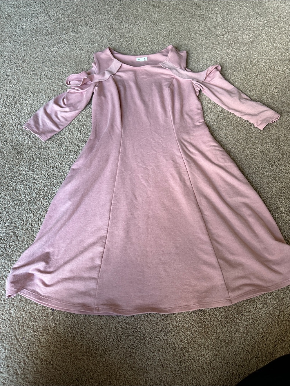 Westport Dusty Rose Cold-Shoulder Midi Dress
